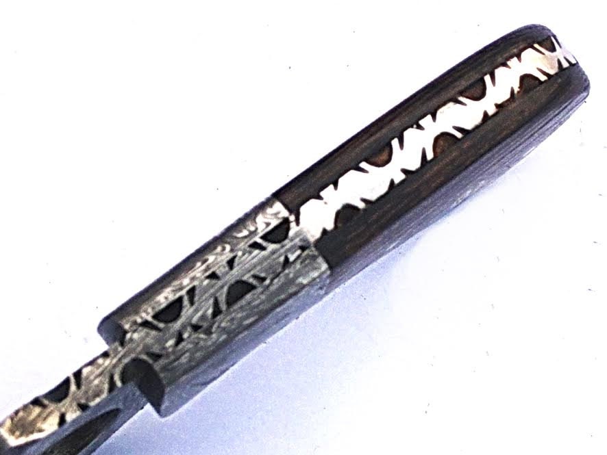 HTS - 11 custom handmade Damascus Skinner Knife / WENGE wood handle / Great quality - HomeTown Knives