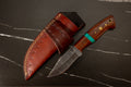 HTK28 - WNG4 - Walnut Turquoise Clip Point - HomeTown Knives