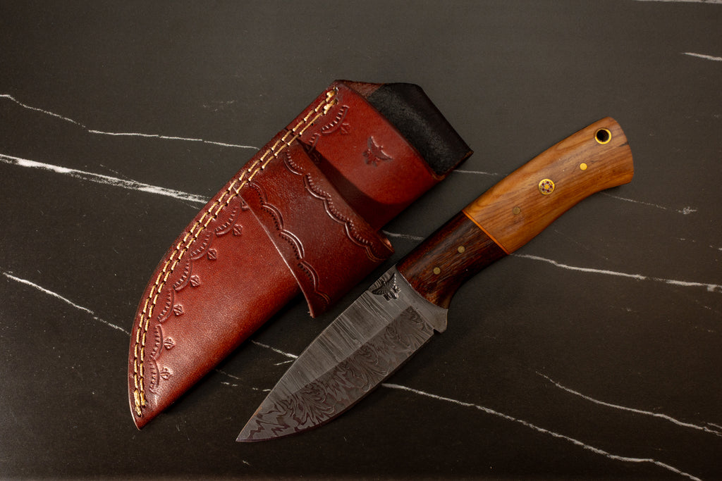 HTK29 - WRO4 - Rosewood Olive Drop Point Knife