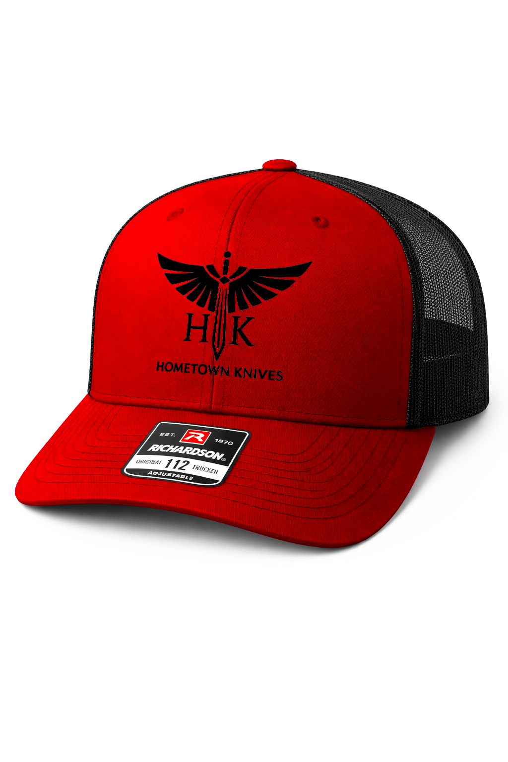 Red & Black Hometown Knives Signature Trucker Hat - HomeTown Knives