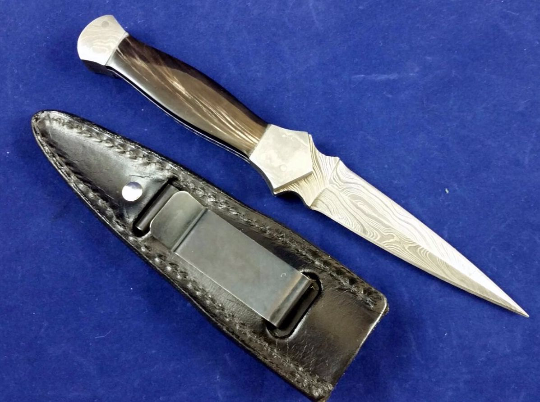 HTKVN 5 - Bull Horn Dagger w/ Clip sheath - HomeTown Knives