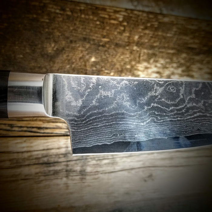 HTC-1 Vg-10 Stainless Damascus 8" Chef Knife ǁ SHUN ǁ Ergonomic ǁ Professional Chef ǁ Sharp & holds edge at maximum - HomeTown Knives