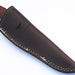 HTS-54 Minimalist Damascus Knife/ Skinner / Hunting / Camping / Full Hollow Ground / Custom / Brown Micarta Handle / Fire Pattern - HomeTown Knives