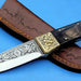 HTK-279 Knife/ Skinner / Hunting / Camping / Hand Made / Custom /Buffalo Horn  Handle / 1095 Steel - HomeTown Knives