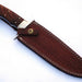 HTS-66 Damascus Handmade Bowie / Dark Brown Handle / Steel Fittings / Well Balanced / Hunter / Camping / Field Use / Bushcraft - HomeTown Knives