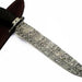 HTS-508  Damascus Knife custom handmade Bowie / WENGE Hardwood Handle / Damascus Fittings - HomeTown Knives