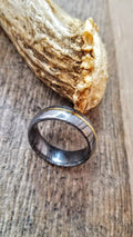 HTR 0 - Damascus Ring : Forged & Hand Crafted  - Embedded Brass Liner