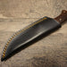 HTS 84r Paduk Wood Skinner / 3.5" Blade / Hand Crafted and Hand Forged/ Damascus Steel / Fire Pattern - HomeTown Knives