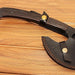 HTS-90 Carbon Black Powder Coated Handmade Tomahawk - Throwing Axe / Camping / Hunting / Chisel End / Skinner Sweep with Finger hole - HomeTown Knives