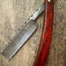 HTS-91 Damascus Straight Razor  / Shave / Handmade / Custom / Forged / Paduk Handle / Hand Filed Spine / Utility - HomeTown Knives