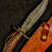 HTB-7  HANDFORGED Damascus Hunter Knife / Walnut Handle / Safety Hilt / Camping / Hunting Game - HomeTown Knives