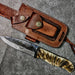 HTB-12 HANDFORGED High Carbon Skinner Hunter Knife / Ram Horn Handle / Camping / Hunting Game / Tactical - HomeTown Knives