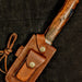 HTB-10  SANMAI Damascus Bowie Hunter Knife / Walnut with Resin Handle / Camping / SKINNER / Hunting Game / Tactical / Throwing Knife - HomeTown Knives