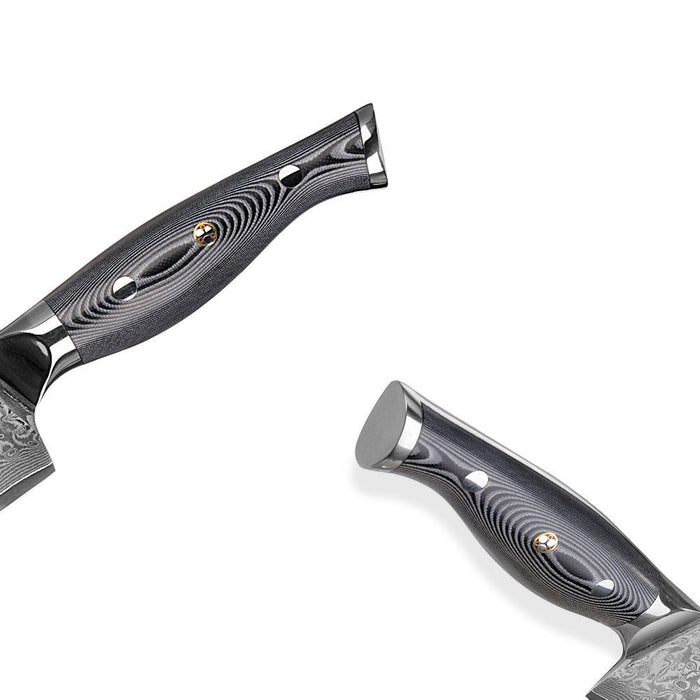 HTC-12 - VG10 Sanmai Stainless Damascus ǁ  8" Chef Knive ǁ Ergonomic ǁ Professional Chef ǁ Sharp & Holes Edge