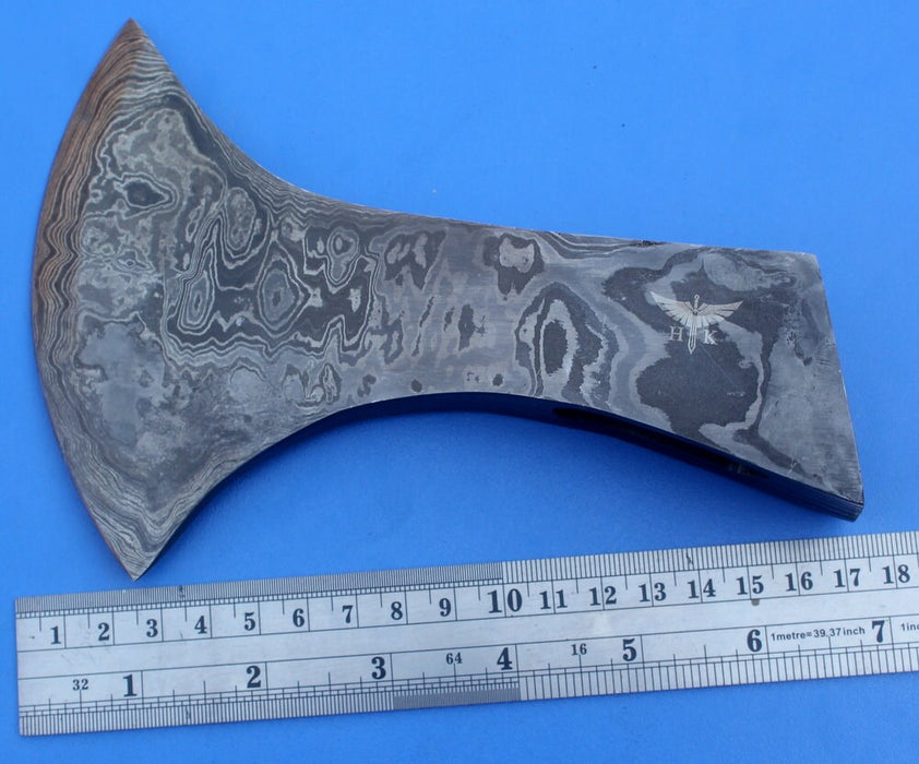 HTK 71 - Damascus Knife custom handmade Axe Head - HomeTown Knives