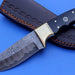HT-9  Damascus Knife custom handmade Skinner / Buffalo Horn / Great quality - HomeTown Knives