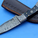 HT-10  Damascus Knife custom handmade Skinner / Buffalo Horn / Great quality - HomeTown Knives