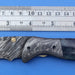 HTK-124 Damascus Folder / Hand Made / Custom / Color Camel Bone handle / Damascus steel bolster / Liner Lock - HomeTown Knives