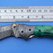 HTK-125  Damascus Knife custom handmade Folder pocket knie / Color Camel Bone handle / Damascus steel bolster / Liner Lock - HomeTown Knives