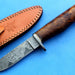 HT-21  Damascus Knife custom handmade  Skinner / Sanmai / Rose Wood Handle / Camping / Hunting - HomeTown Knives