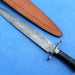 HTK-133 Damascus Knife custom handmade Dagger / Micarta handle / Great quality - HomeTown Knives
