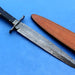 HTK-133 Damascus Knife custom handmade Dagger / Micarta handle / Great quality - HomeTown Knives