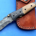 HTK -147  Damascus Knife custom handmade Folder /  Micarta handle / Damascus steel bolster / Liner Lock - HomeTown Knives