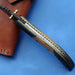 HTK -147  Damascus Knife custom handmade Folder /  Micarta handle / Damascus steel bolster / Liner Lock - HomeTown Knives