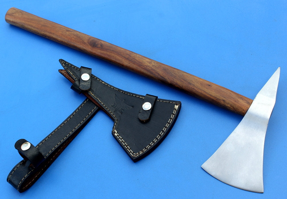 HT- 43 Custom Handmade Carbon Steel AXE - Throwing Axe / Camping / Hunting / Light Wood - HomeTown Knives