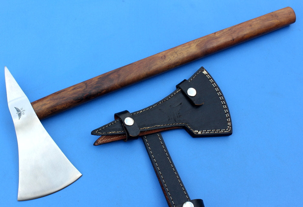 HT- 43 Custom Handmade Carbon Steel AXE - Throwing Axe / Camping / Hunting / Light Wood - HomeTown Knives