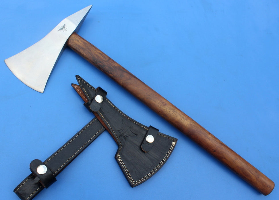 HT- 43 Custom Handmade Carbon Steel AXE - Throwing Axe / Camping / Hunting / Light Wood - HomeTown Knives