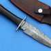 HT-46  Damascus Custom handmade Dagger / Rose wood handle / Damascus Fire Pattern / Full Hidden Tang / - HomeTown Knives