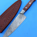 HT-51  Damascus Knife custom handmade  Chef Knife / Oak Wood Handle - HomeTown Knives