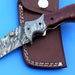 HTK - 216  Damascus Folder / Hand Made / Custom / Lace Wood handle / Damascus steel bolster / Liner Lock - HomeTown Knives