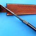 HT-61 Damascus REVERSE TANTO / Tactical / Handmade / Custom / Forged / Micarta / Hand File Spine / Fighting - HomeTown Knives