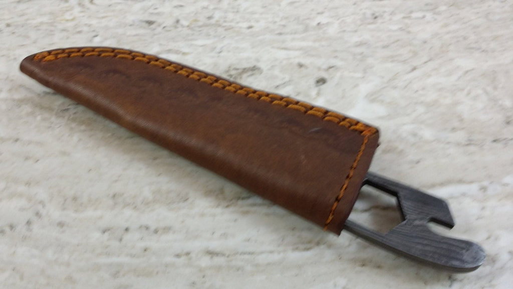 HT-64 Damascus Small Gut Hook Skinner Tool / Skinner / Hunting / Handmade / Custom / Forged / White Tail Sta - HomeTown Knives