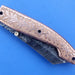 HTK -271  Damascus Knife custom handmade Folder Brass handler / Liner Lock - HomeTown Knives