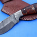HTK-255 Damascus Knife/ Skinner / Hunting / Camping / Hand Made / Custom / Rose Wood Handle - HomeTown Knives